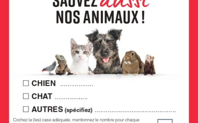 « Service de secours, sauvez aussi nos animaux » : une affichette pour protéger vos compagnons